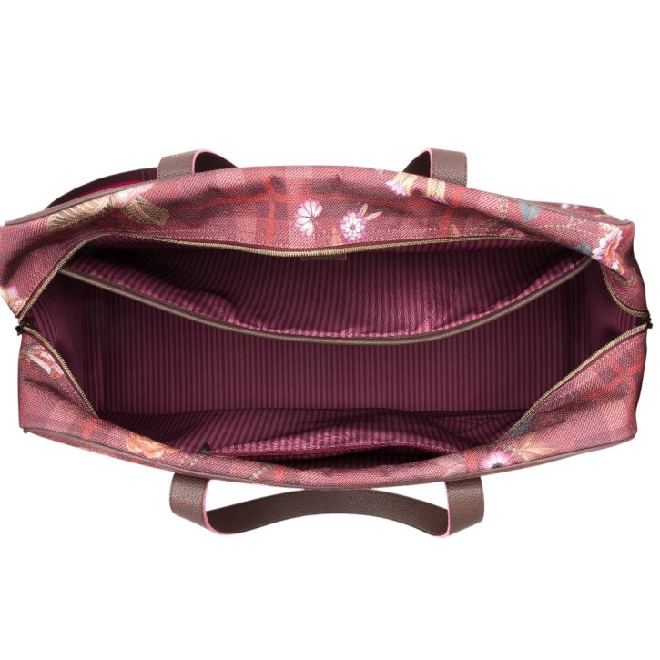 Pip Studio TOVY weekend bag medium flores felices red